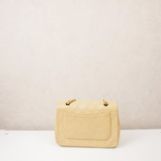 Chanel Single Flap Double Chain Beige tas