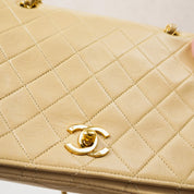 Chanel Single Flap Double Chain Beige tas