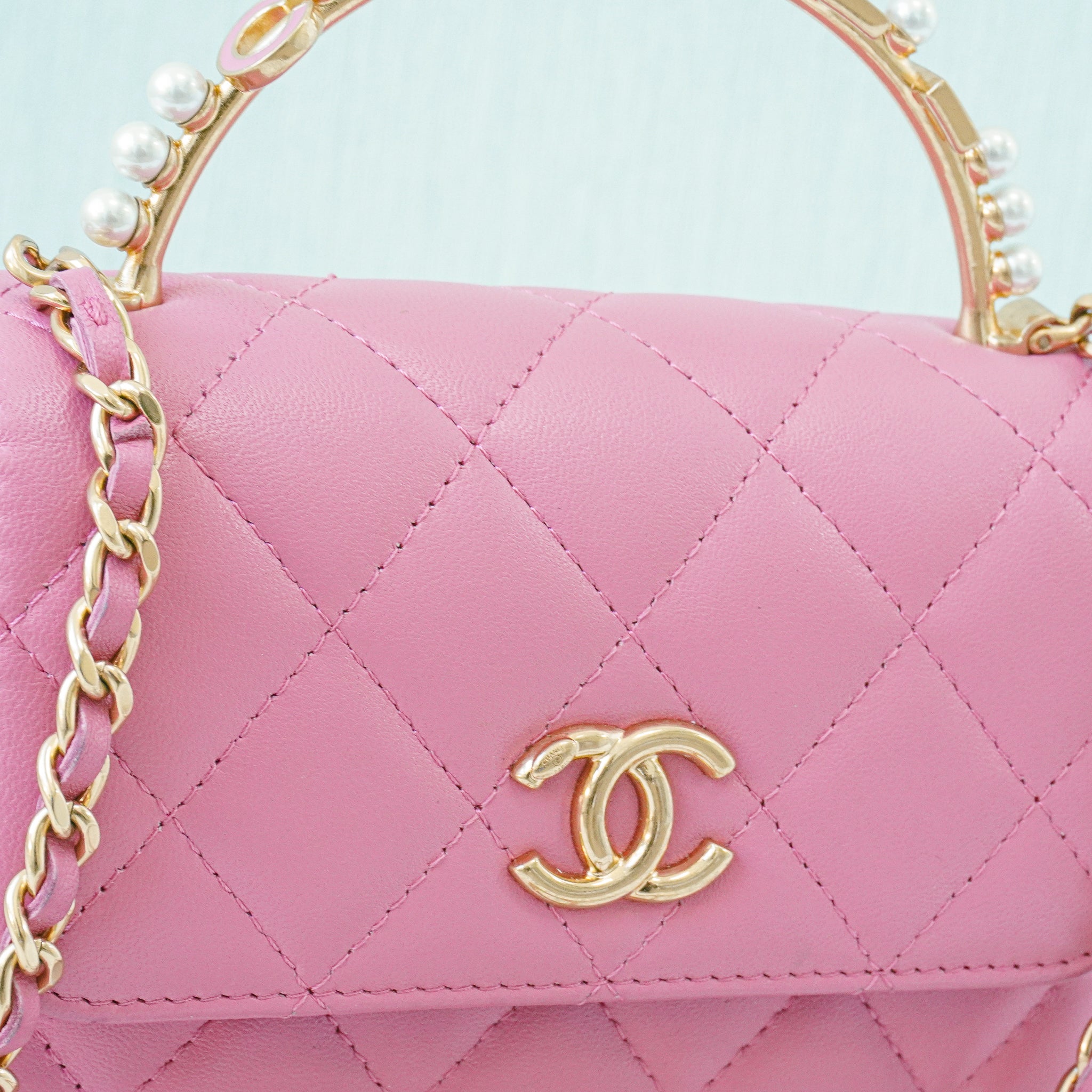 Chanel Trendy Mini Pearl Logo Handle