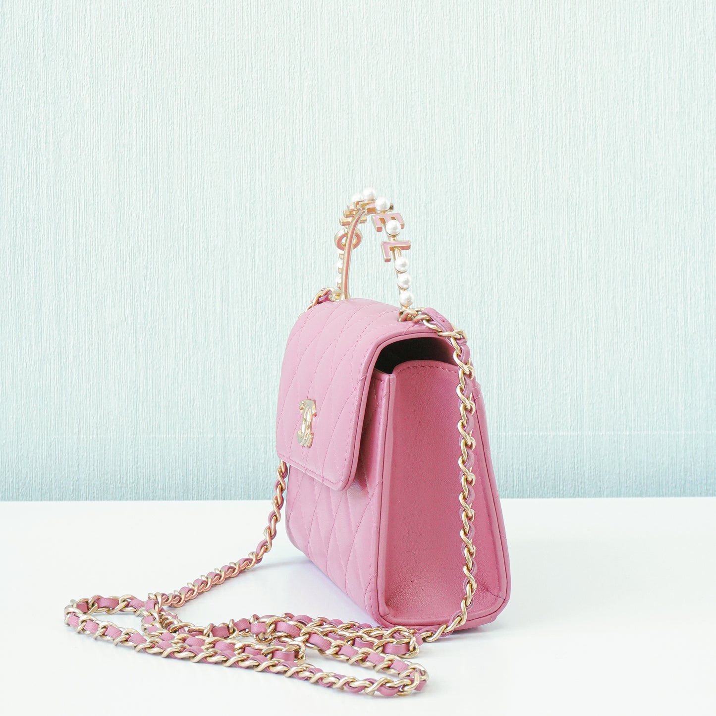 Chanel Trendy Mini Pearl Logo Handle