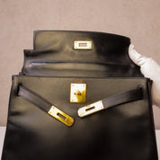 Hermès Kelly 28 Black Box Calf - 1980