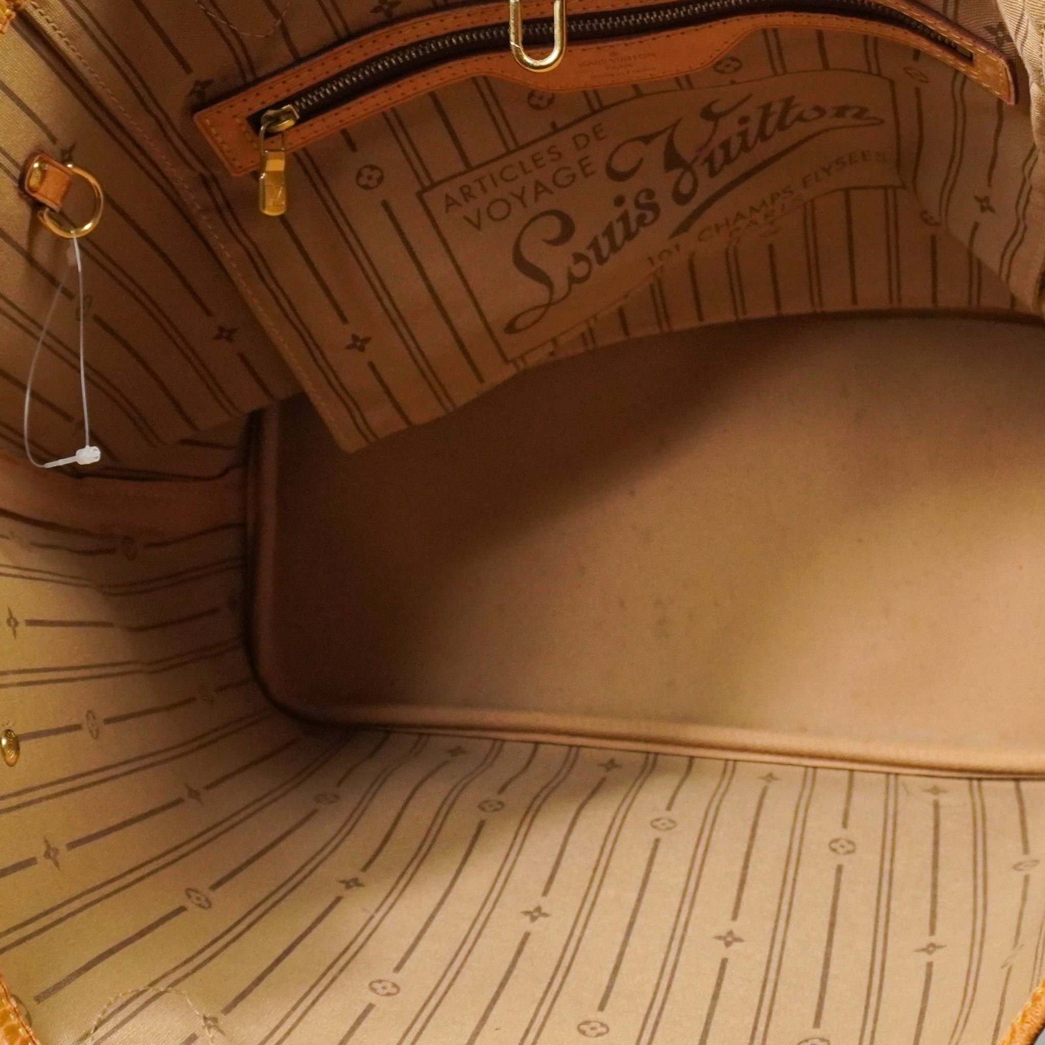 Louis Vuitton Neverfull Monogram MM - beige interieur