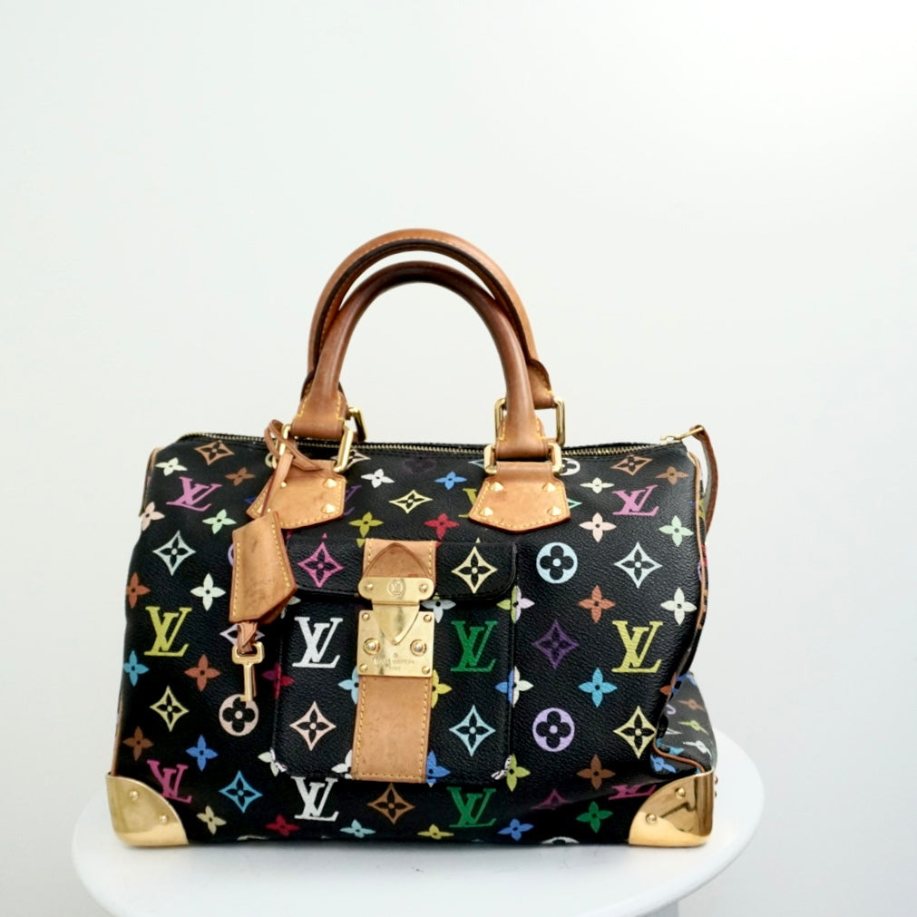 Louis Vuitton Speedy 30 Multicolor Noir