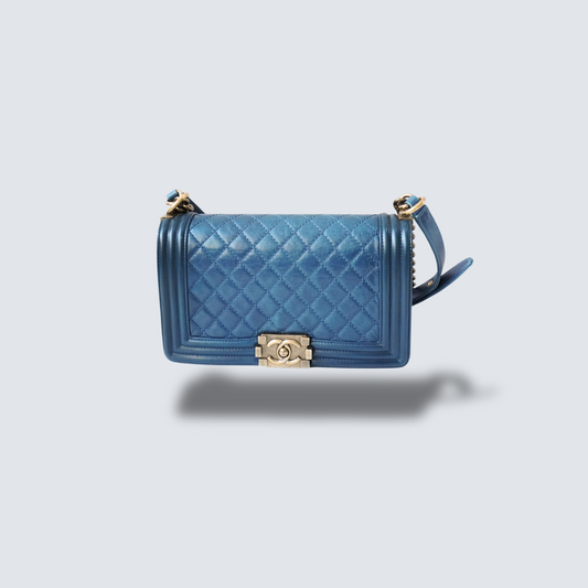 Chanel Boy Bag Petrol Blue - Medium
