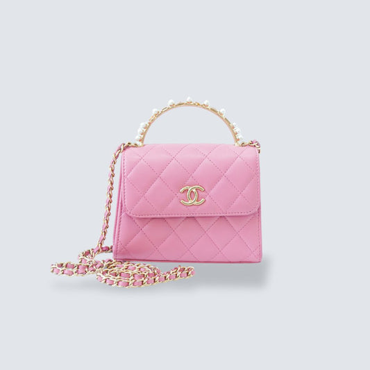 Chanel Trendy Mini Pearl Logo Handle