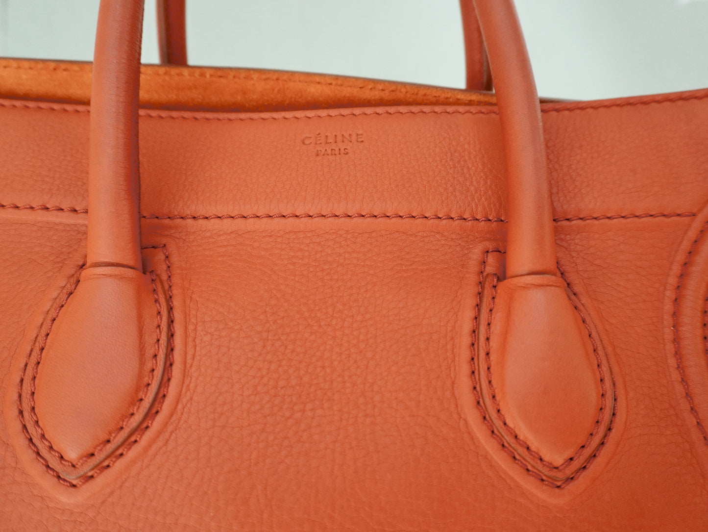 Céline Luggage Phantom Tote Bag Oranje