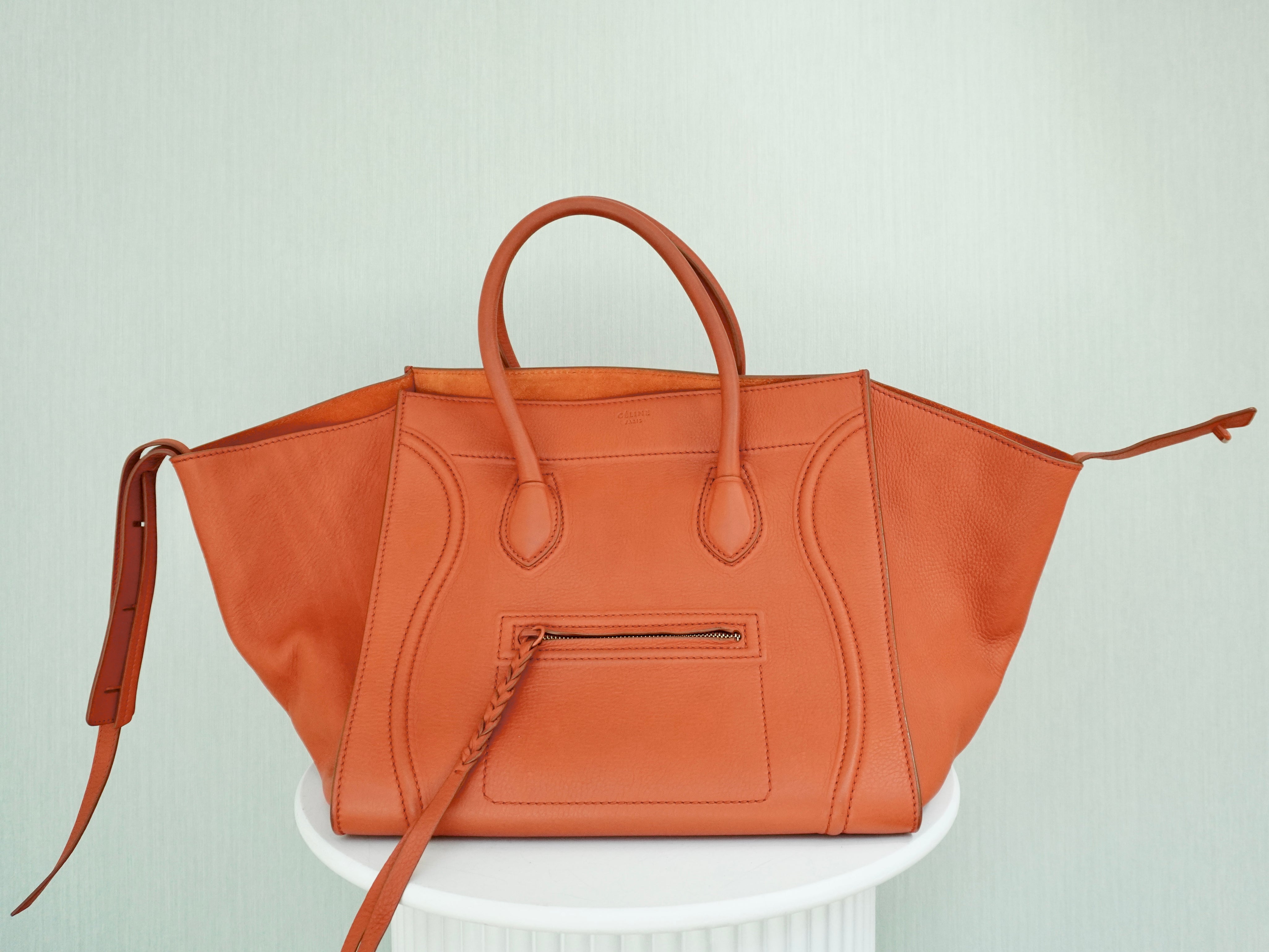 Céline Luggage Phantom Tote Bag Oranje