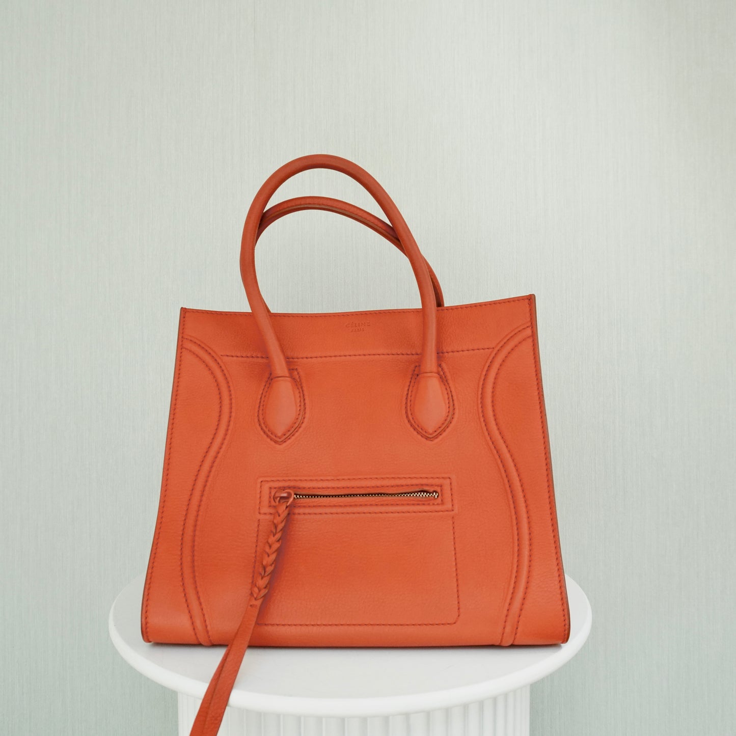 Céline Luggage Phantom Tote Bag Oranje