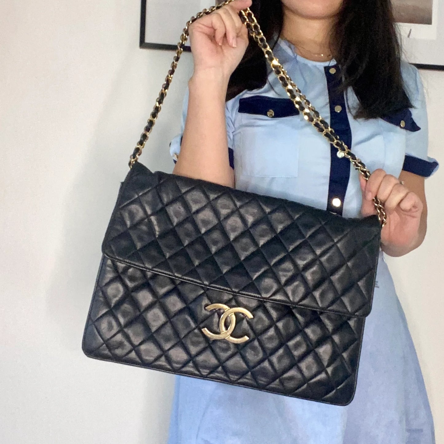 Chanel XXL Flapbag GHW laptop bag
